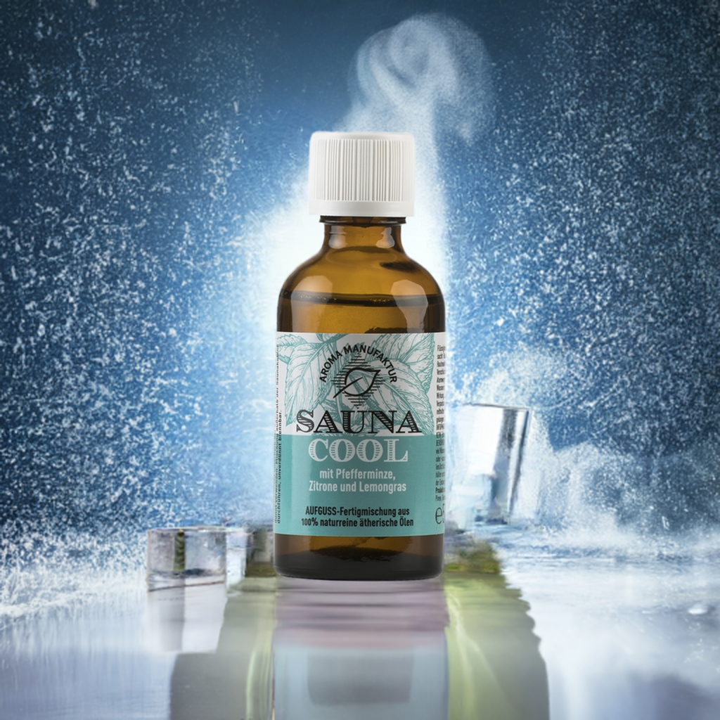 Klar & kühl – Sauna Cool mit Pfefferminze, Zitrone & Lemongras – Aufguss Aroma Manufaktur® ätherisches Öl