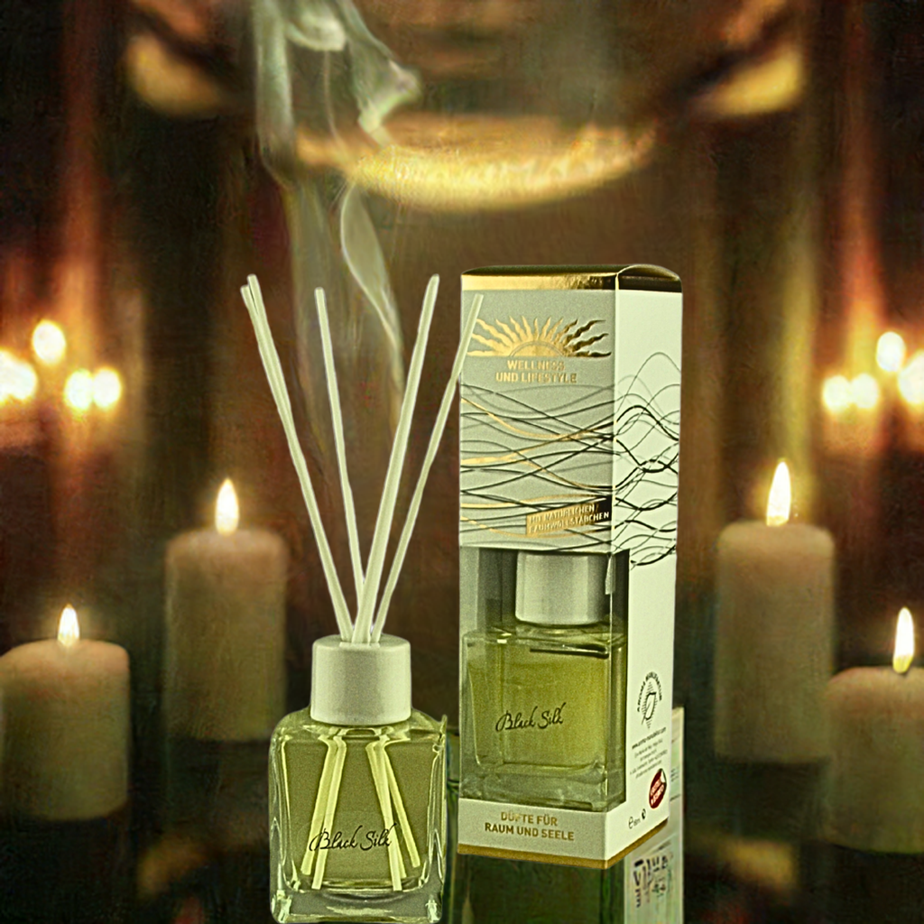Elegant & weich – De Lux Black Silk – Diffusor Aroma Manufaktur® Raumdüfte