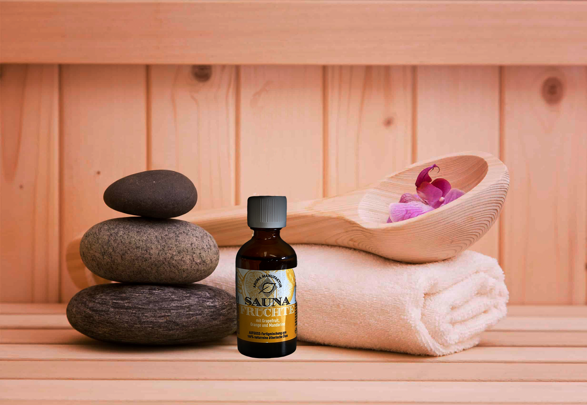 Heiter & fruchtig – Sauna Früchte mit Grapefruit, Orange & Mandarine – Aufguss Aroma Manufaktur®
