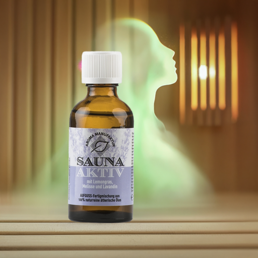 Klar & belebend – Sauna Aktiv mit Lemongras, Melisse & Lavendel – Aufguss Aroma Manufaktur® ätherisches Öl