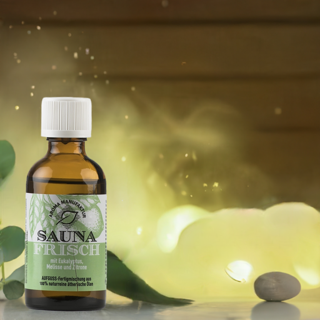 Frei Durchatmen – Sauna Frisch mit Eukalyptus, Melisse & Zitrone – Aufguss Aroma Manufaktur®