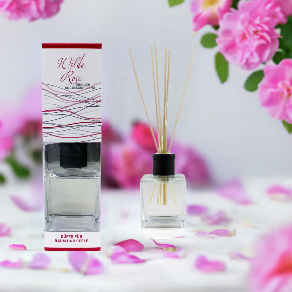 4 - Eck Wilde Rose Aroma Diffusor – 180 ml für pure Sinnlichkeit & Entspannung Aroma Manufaktur®