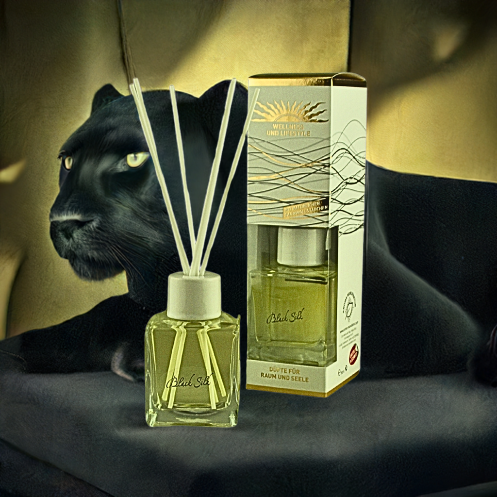 Elegant & weich – De Lux Black Silk – Diffusor Aroma Manufaktur® Raumdüfte