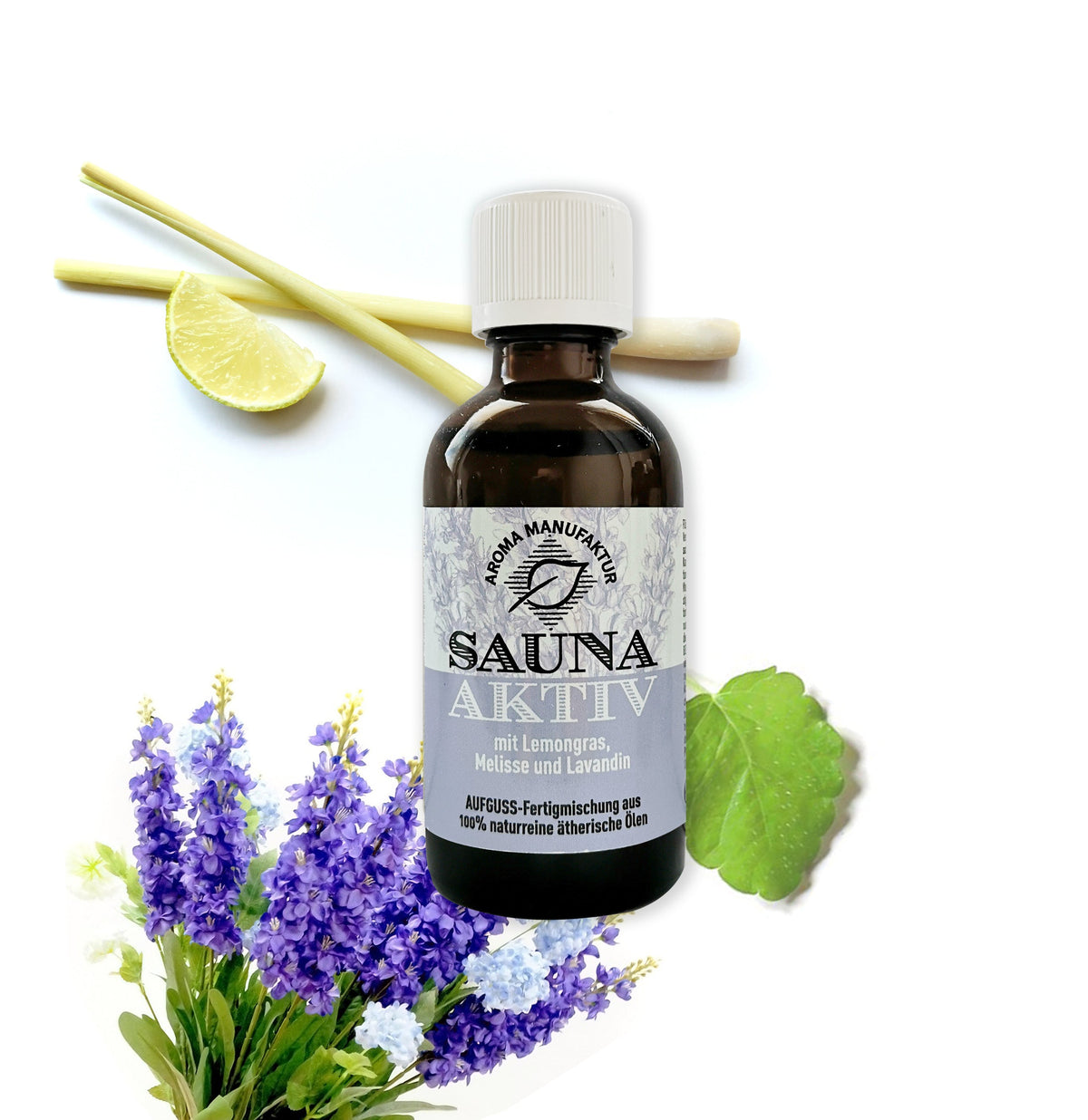 Klar & belebend – Sauna Aktiv mit Lemongras, Melisse & Lavendel – Aufguss Aroma Manufaktur® ätherisches Öl